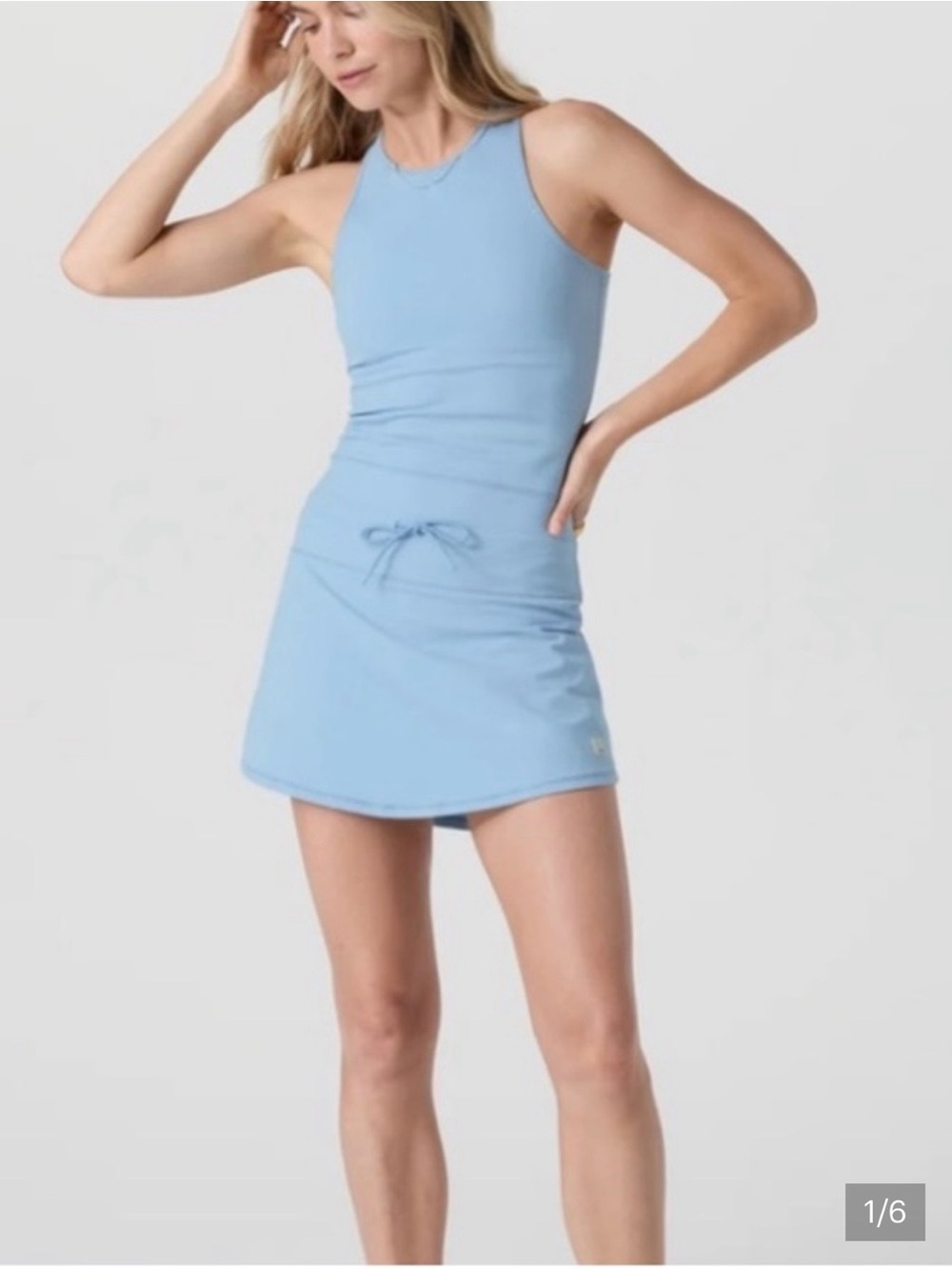 Vuori Light Blue Racerback Mini Dress